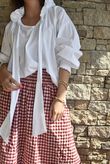 Nonni Gingham Ripley Skirt Sangria